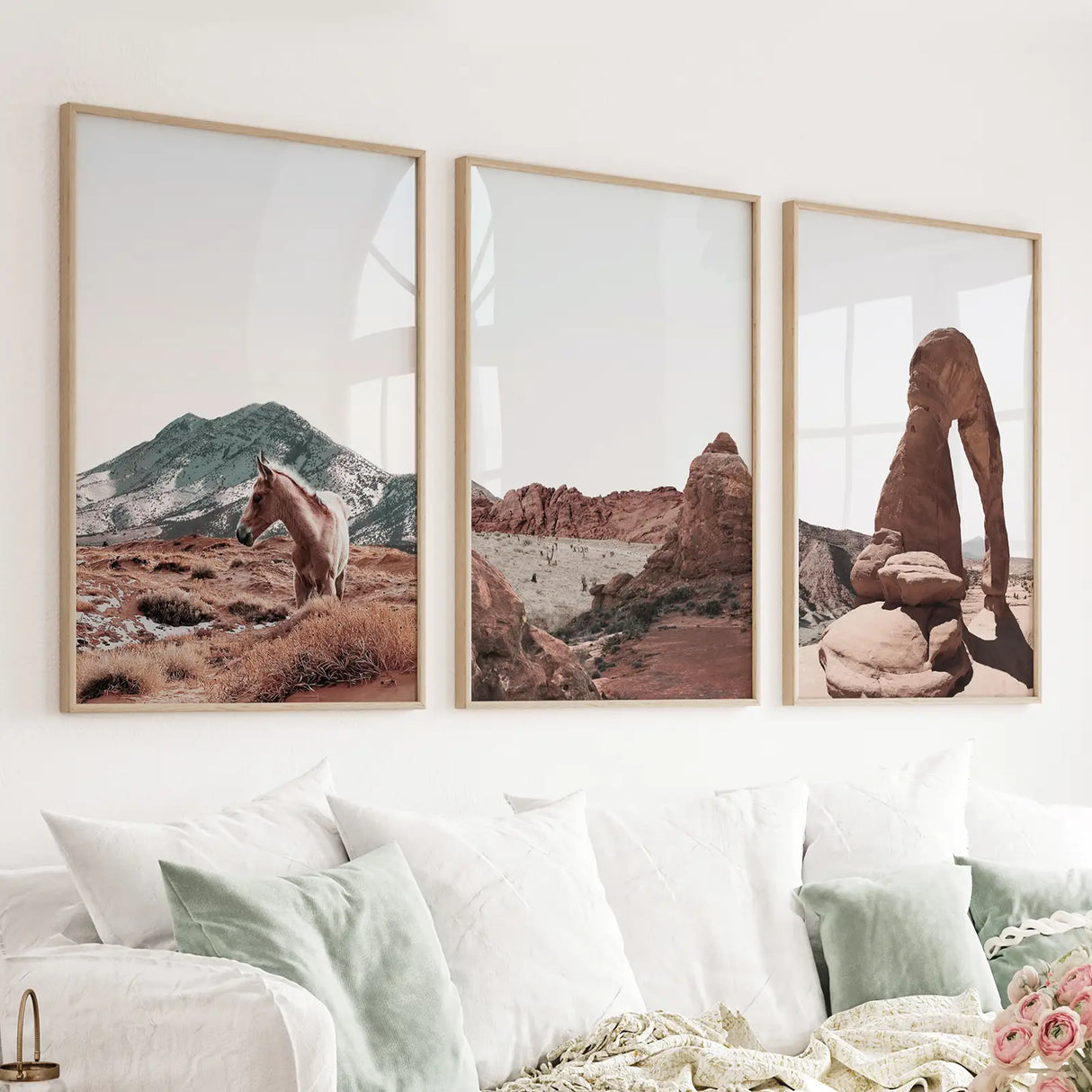Arches-National-Park-Wall-Art-Set.-Horse-in-the-Desert-Wall-Art-Set