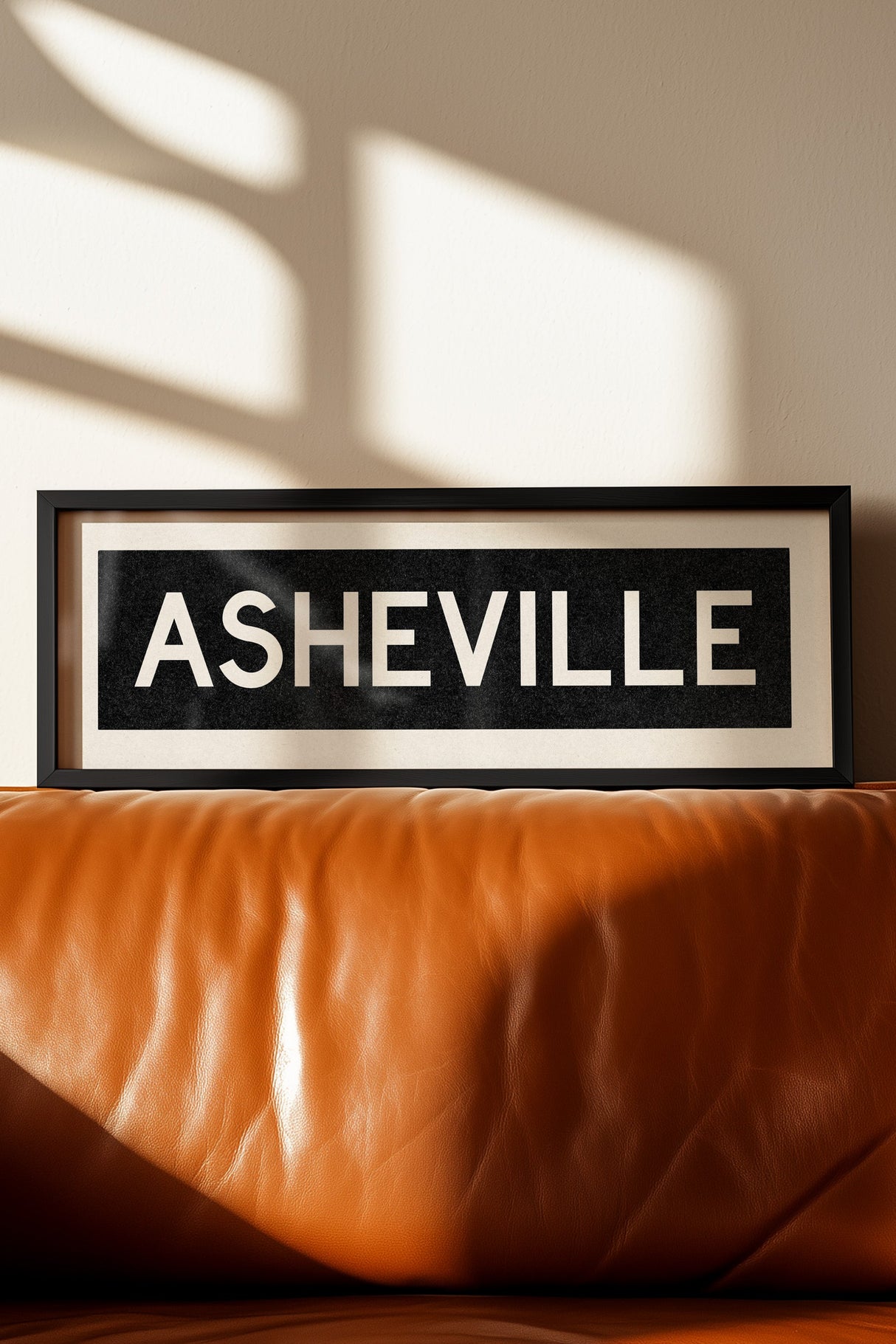 Framed Asheville North Carolina Bus Scroll