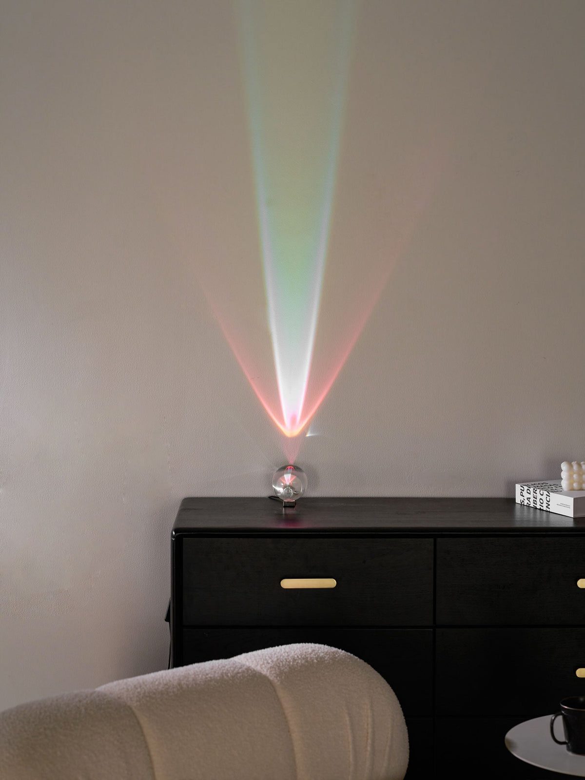 Seren | Crystal Glass Table Lamp with Chrome Base, Compact Plug-In Accent Light for Desk
