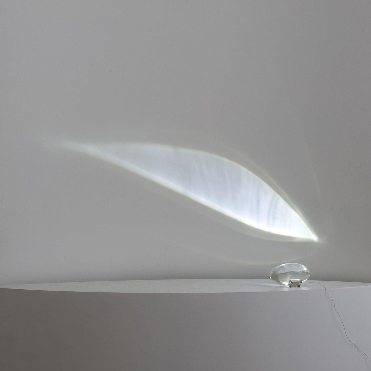 Seren | Crystal Glass Table Lamp with Chrome Base, Compact Plug-In Accent Light for Desk