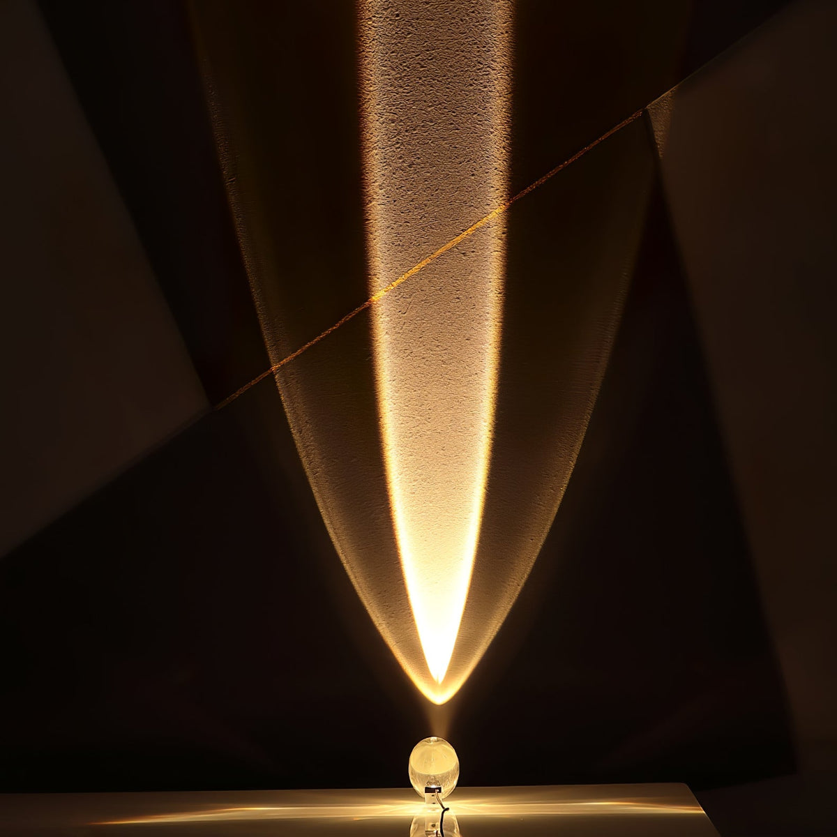 Seren | Crystal Glass Table Lamp with Chrome Base, Compact Plug-In Accent Light for Desk