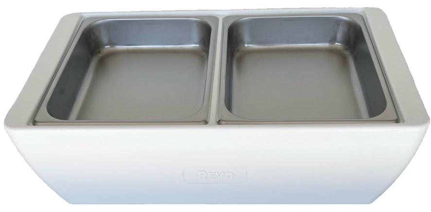 REVO HALF Size Pan Set | Stainless Steel 2.5" deep | Two 1/2 Size food pans