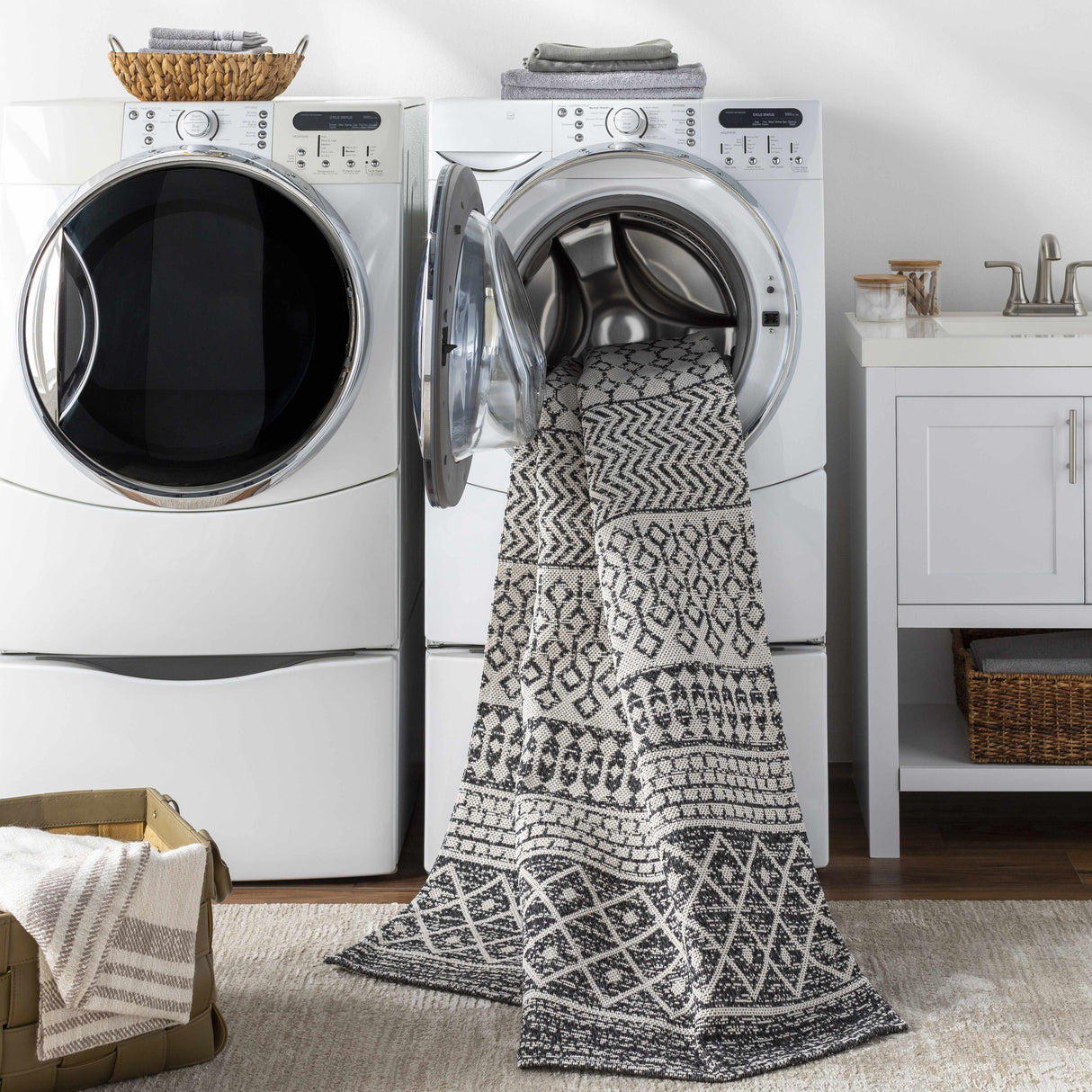 Barnwood Washable Area Rug - Clearance