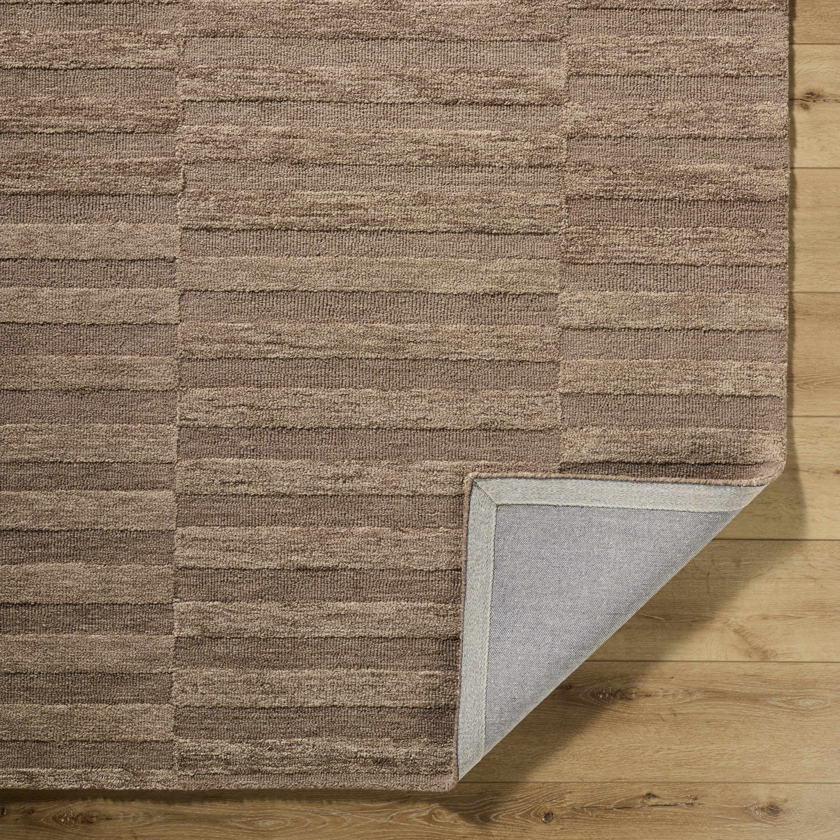 Idaho Broken-Striped Brown Area Rug