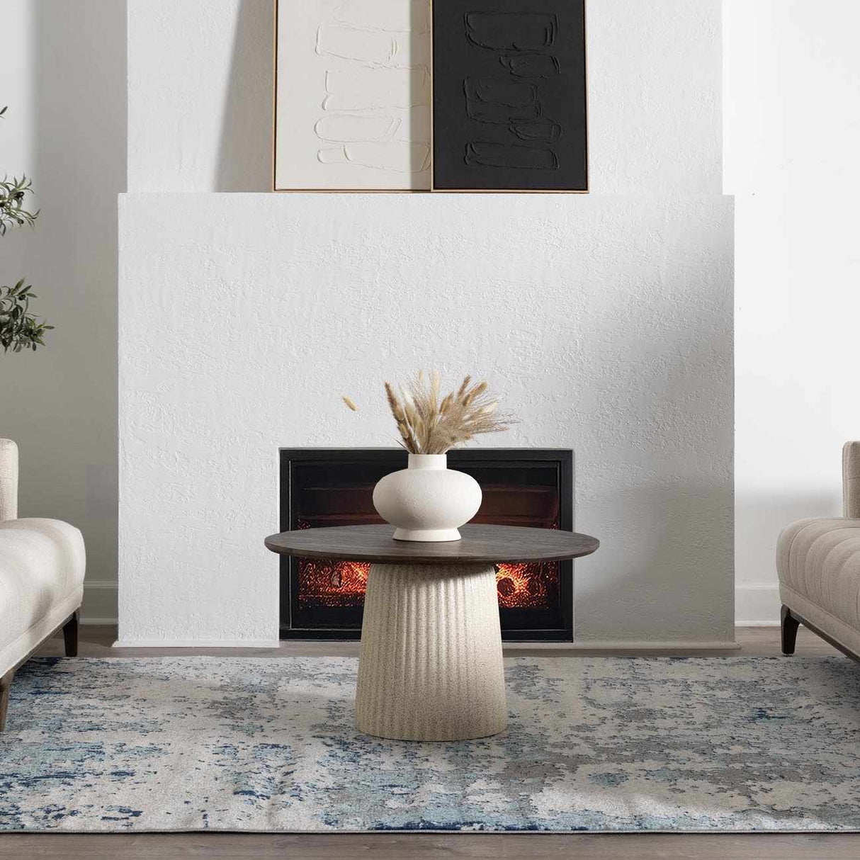 Beverly Abstract Blue Area Rug