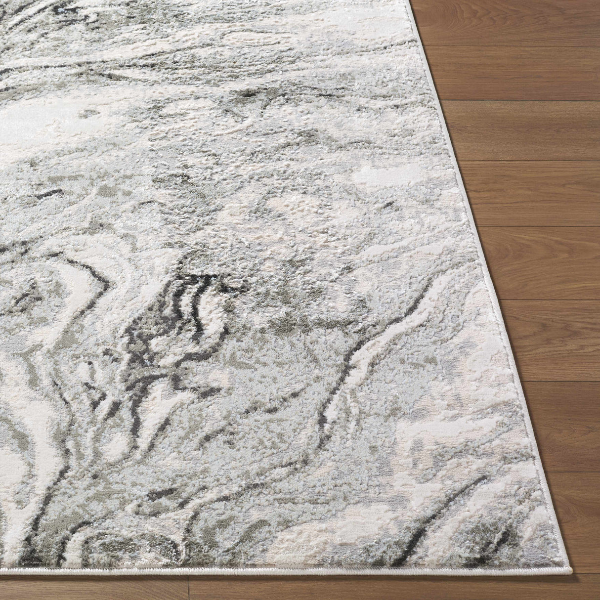 Brandi Gray Marble Area Rug