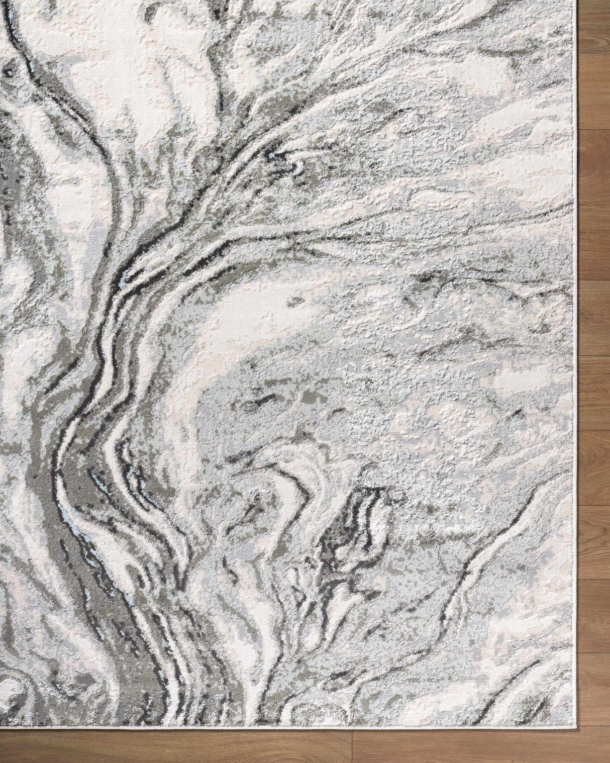 Brandi Gray Marble Area Rug