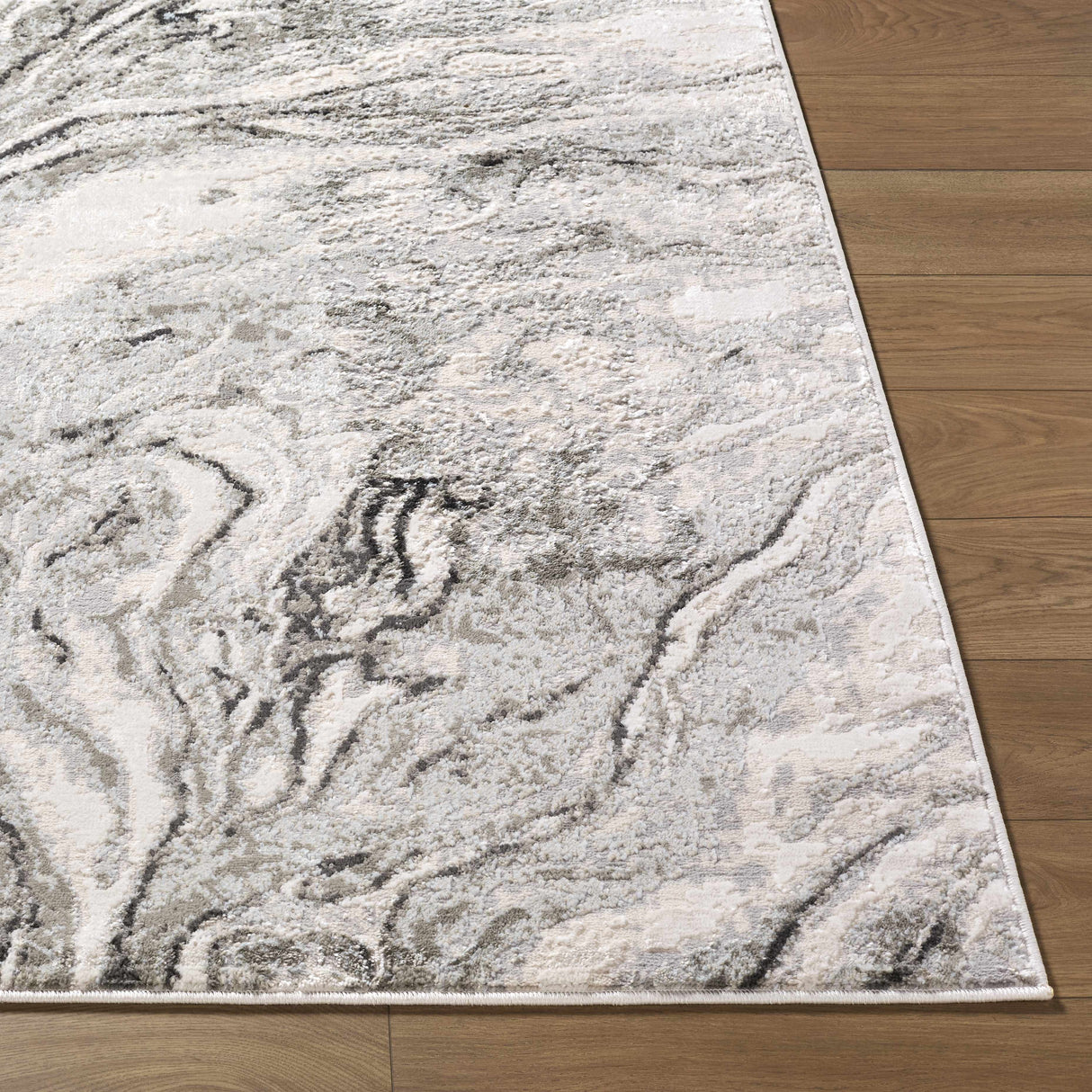 Brandi Gray Marble Area Rug