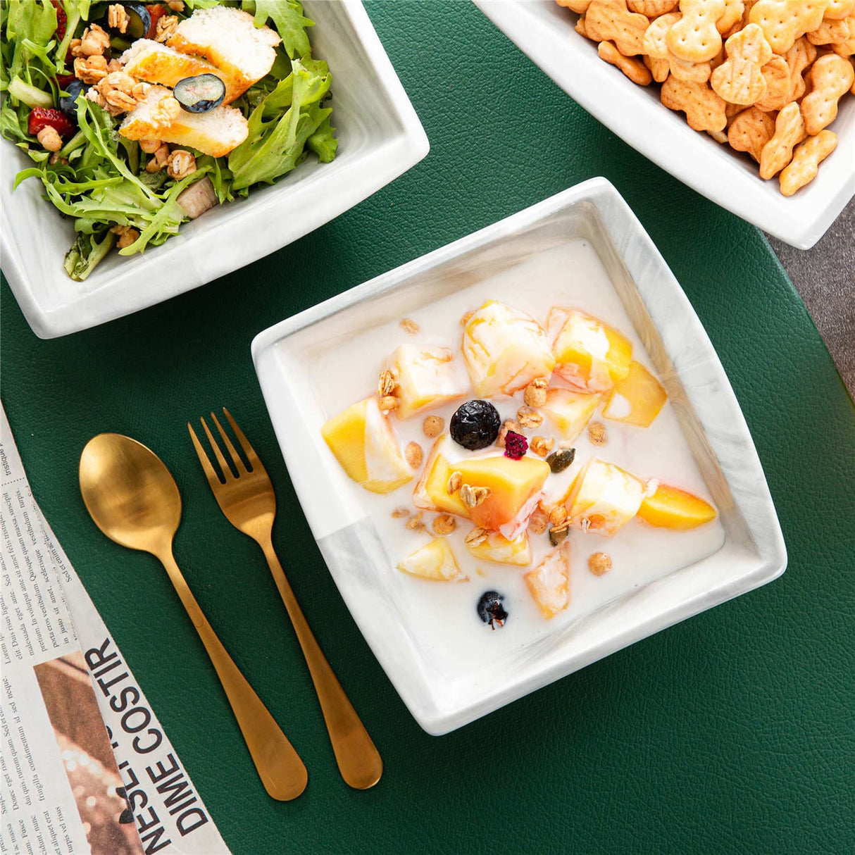 Blance Marble Grey Cereal Bowls Set of 6