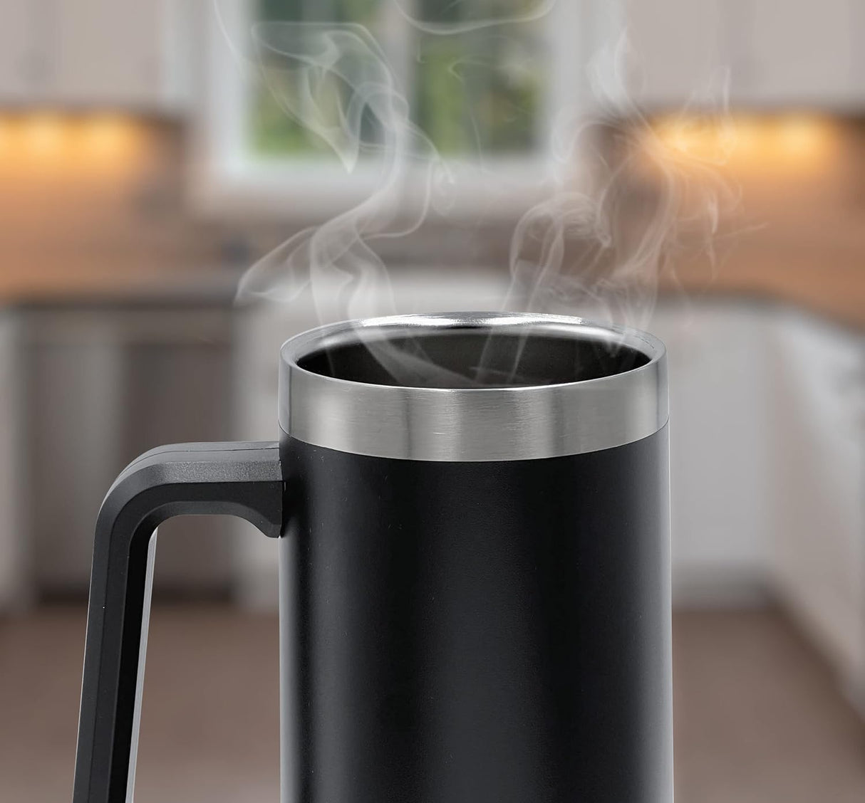 SoHo Funny Beer Mug Gifts for Dad - Stainless Steel Insulated XL 24oz Tumbler Cup with Handle “Dad, Man, Myth, Bad Influence” (Fathers Day/Birthday/Christmas) Gift Boxed