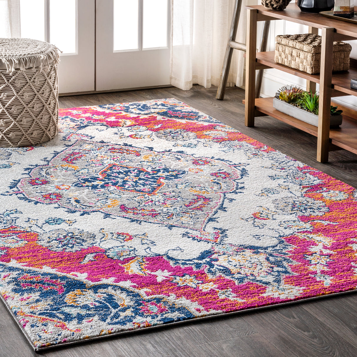 Multi-Bohemian-FLAIR-Boho-Vintage-Medallion-Area-Rug-Area-Rugs