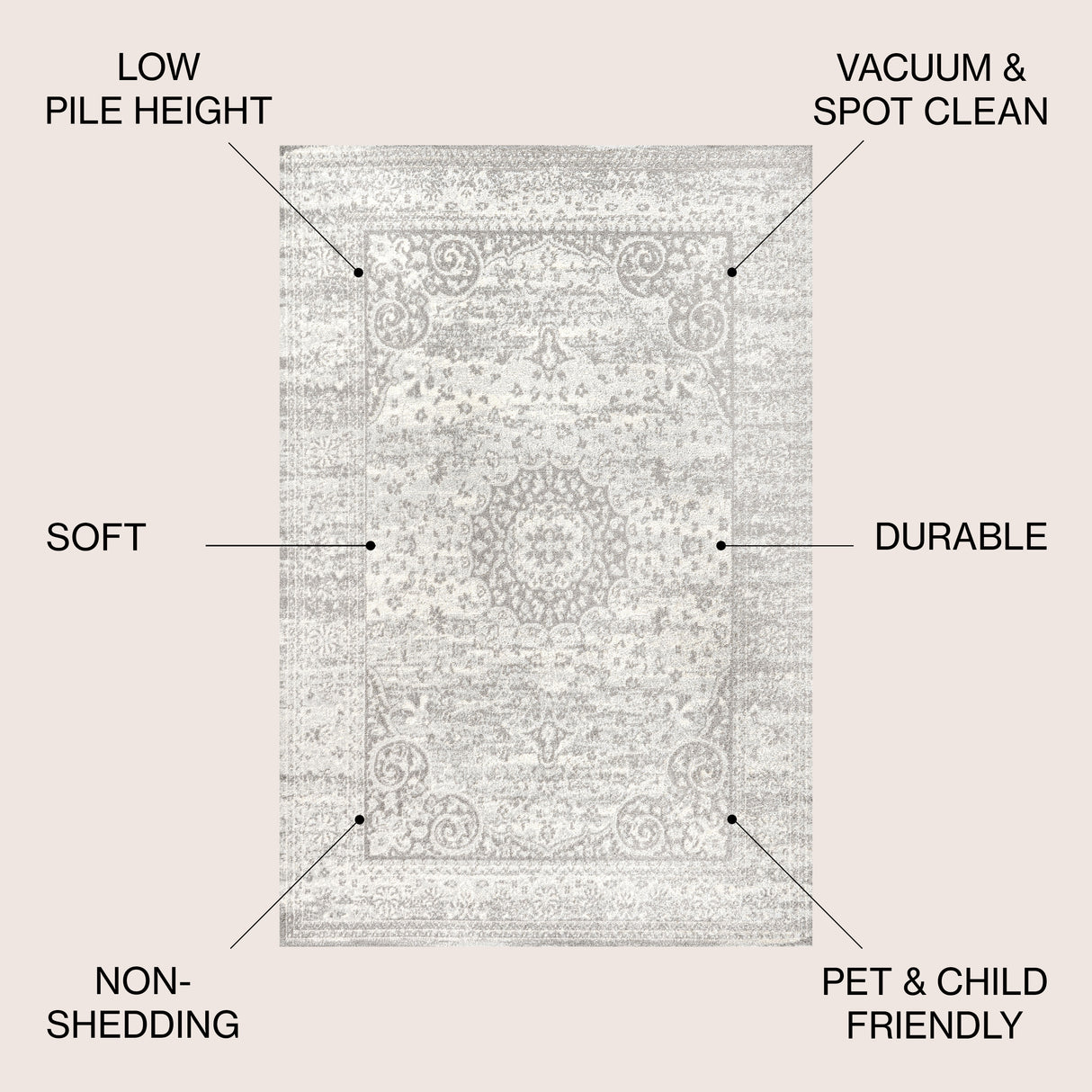 Scala Ornate Bohemian Medallion Area Rug
