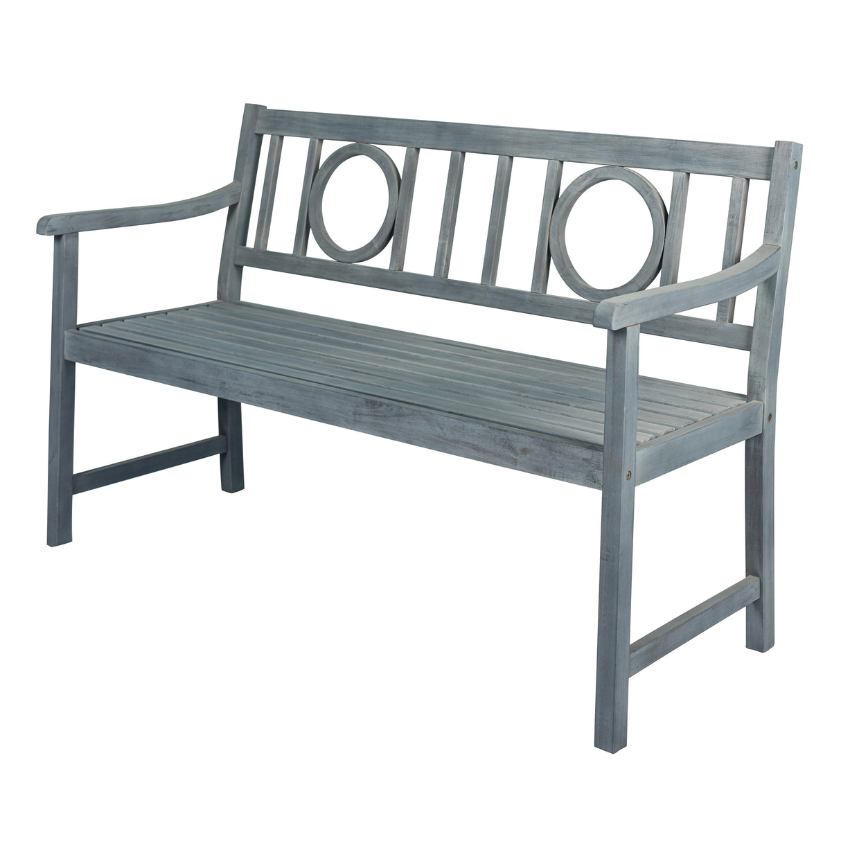 Apollo 3-seat circle-back support acacia wood outdoor garden patio bench