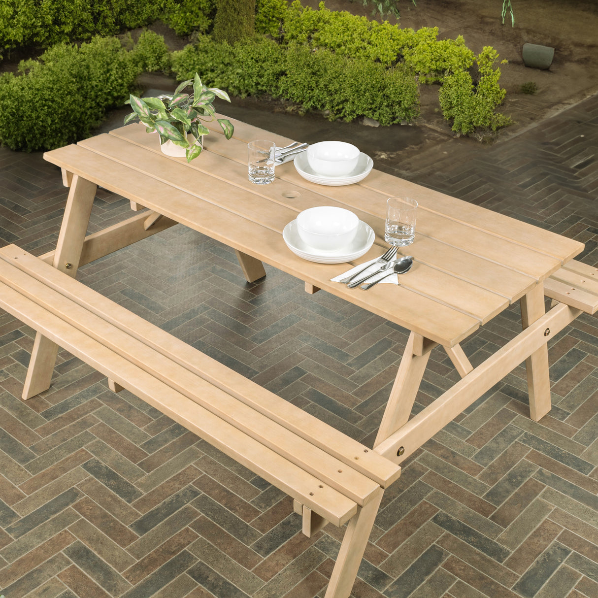 Shoreham-Modern-Classic-Outdoor-Wood-Picnic-Table-with-Umbrella-Hole-Outdoor-Tables