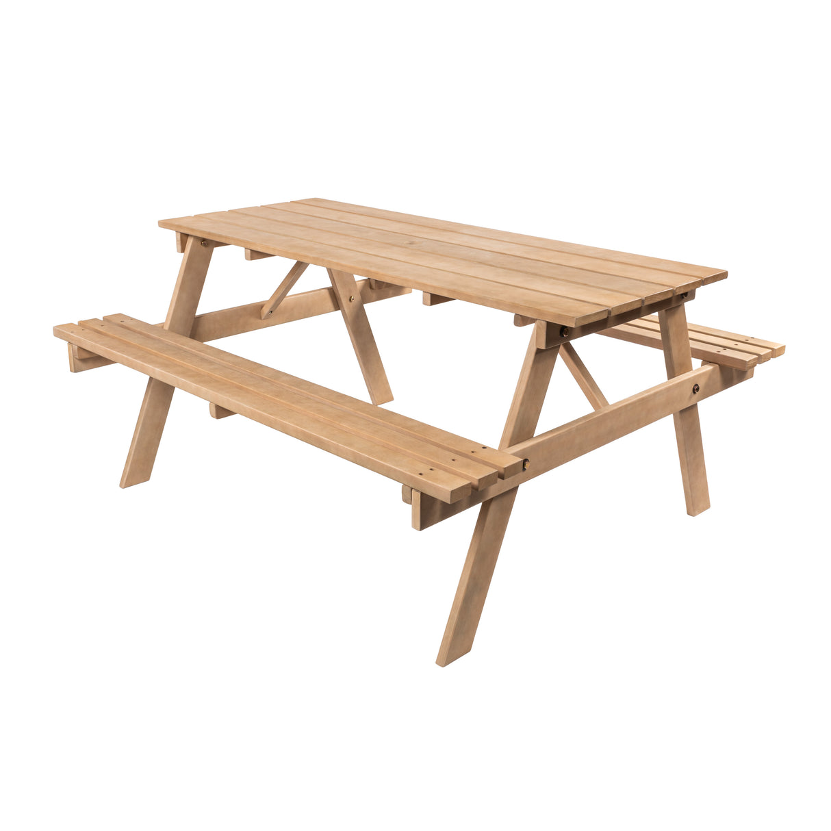 Shoreham Modern Classic Outdoor Wood Picnic Table with Umbrella Hole