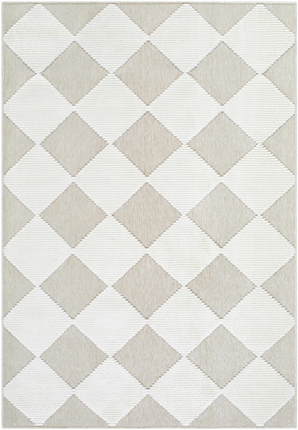 Bosley Beige Washable Area Rug
