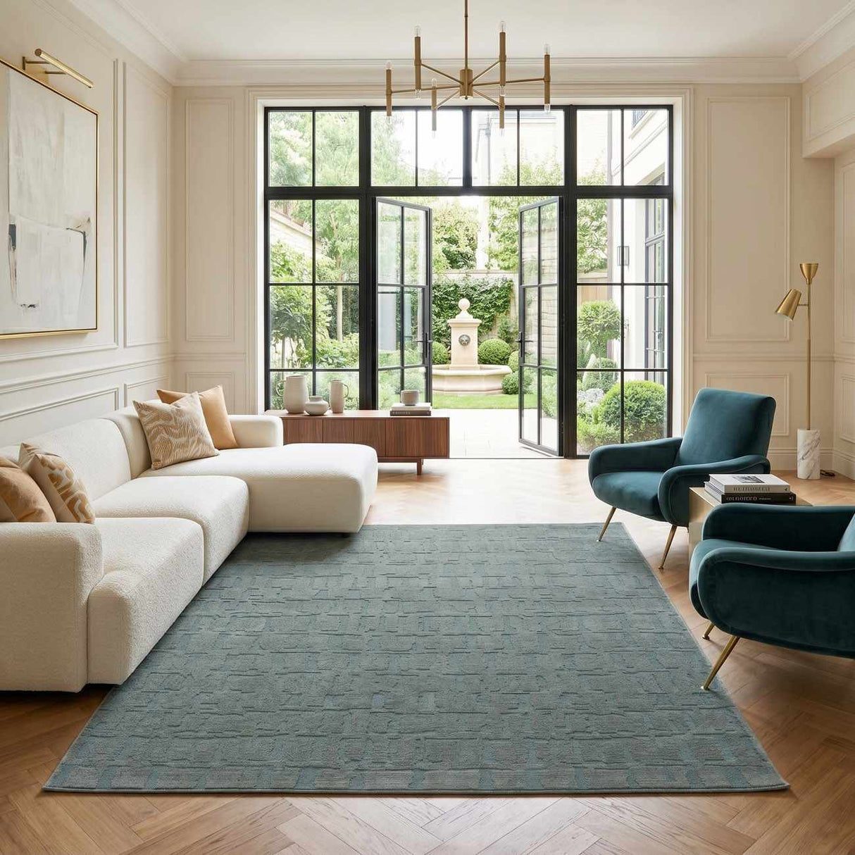 Dragan Gray Modern Washable Area Rug