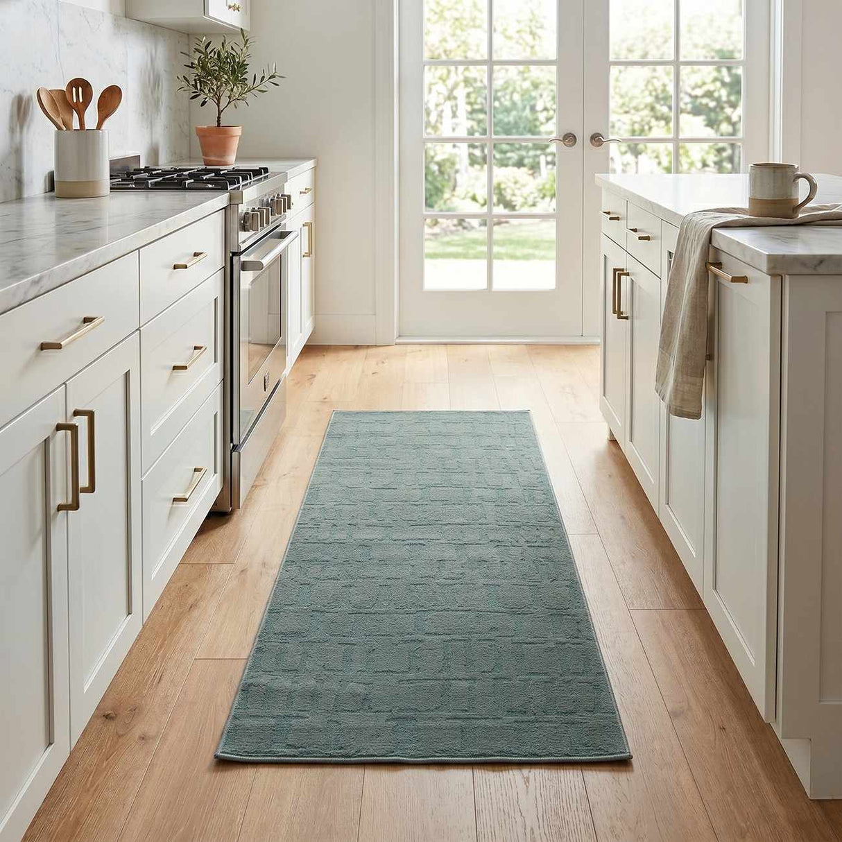 Dragan Gray Modern Washable Area Rug