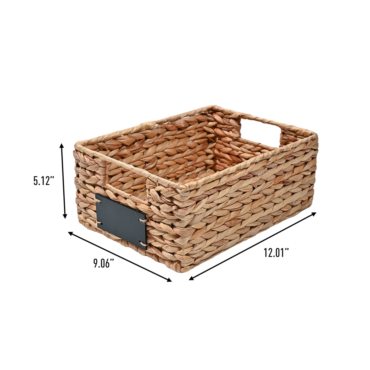 Lane Classic Farmhouse Handwoven Hyacinth Pantry Baskets with Chalkboard Labels and Handles (Set of 4)