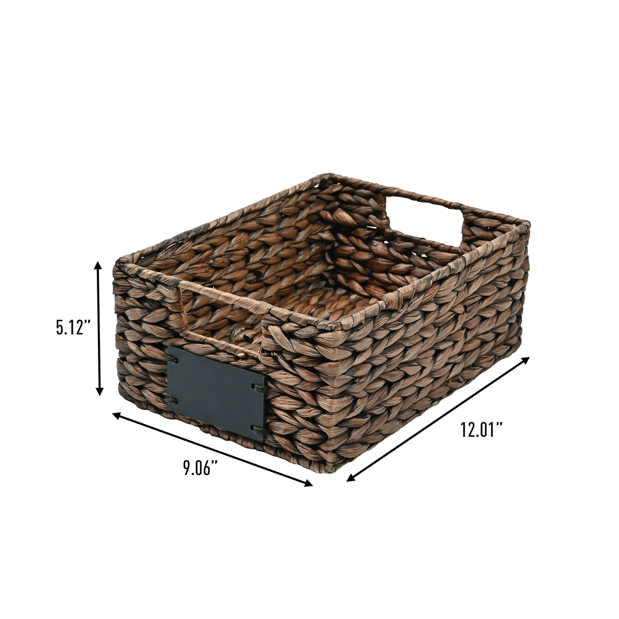 Lane Classic Farmhouse Handwoven Hyacinth Pantry Baskets with Chalkboard Labels and Handles (Set of 4)