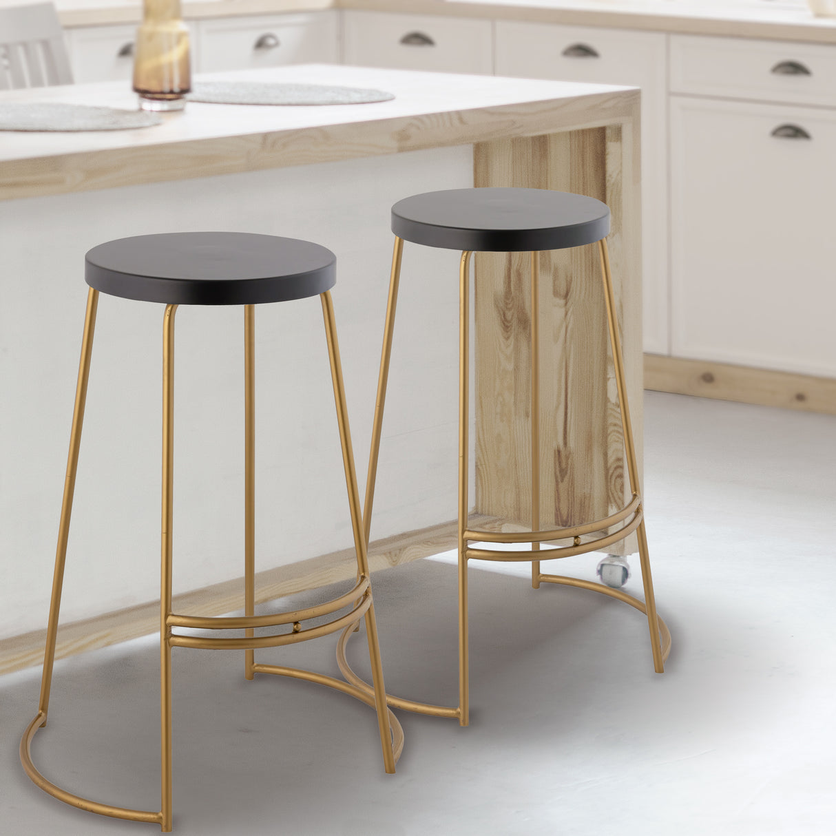 Hula-Modern-Designer-Iron-Curved-Backless-Bar-Stool-Table-&-Bar-Stools