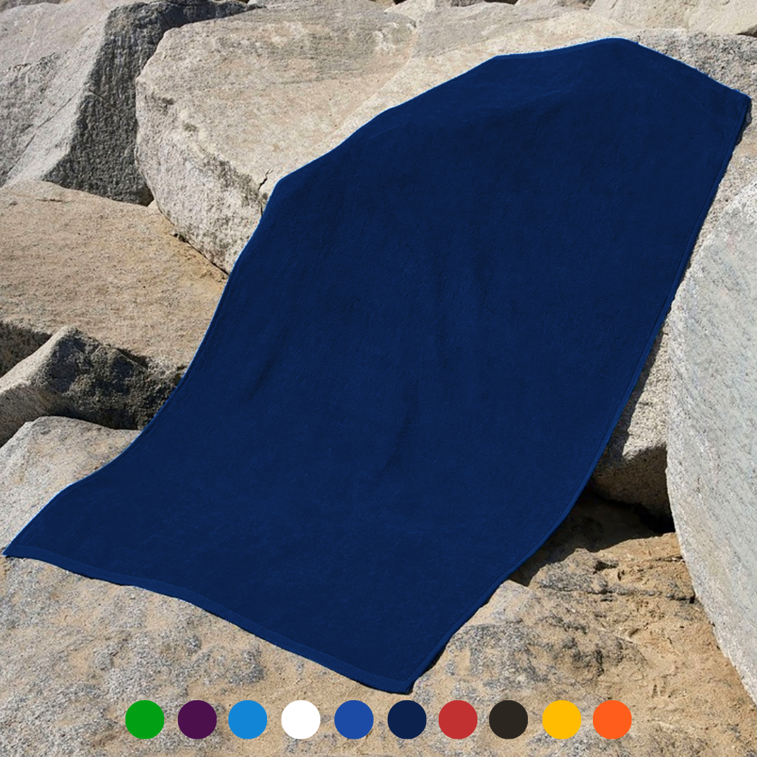 Jewel Collection Beach Towel: 100% Cotton Velour (0.83lb)