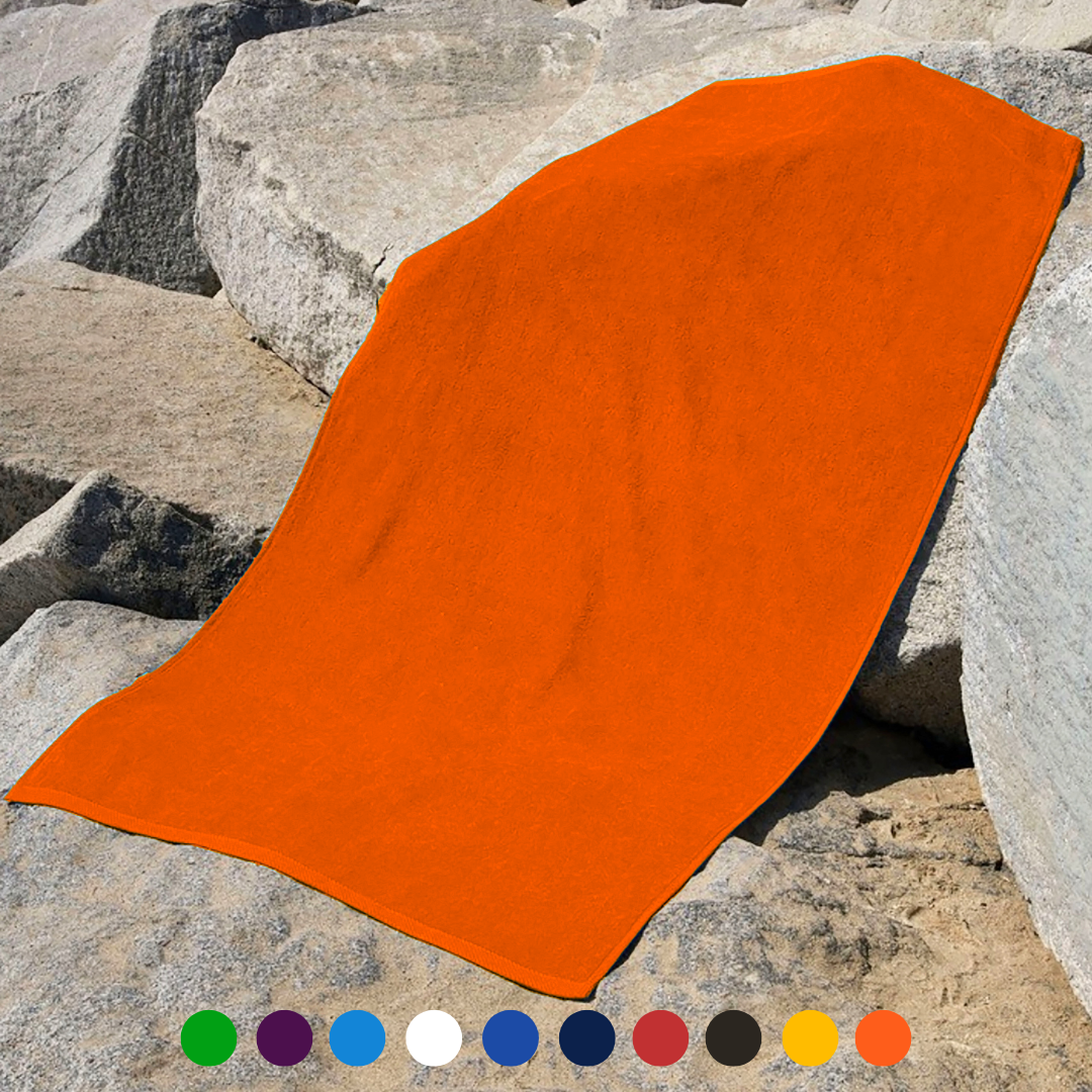 Jewel Collection Beach Towel: 100% Cotton Velour (0.83lb)