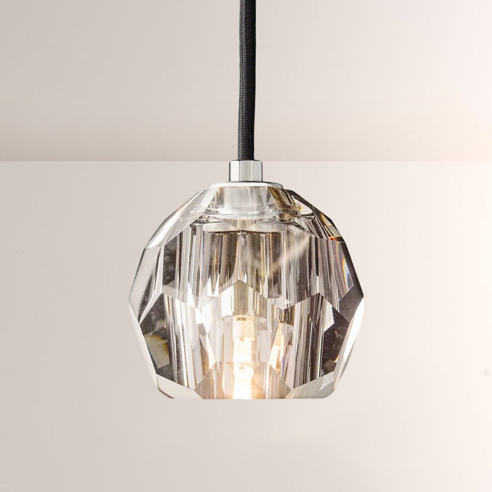Crystal Globe Pendant Light G9 Brass Mini Ceiling Hanging Lamp
