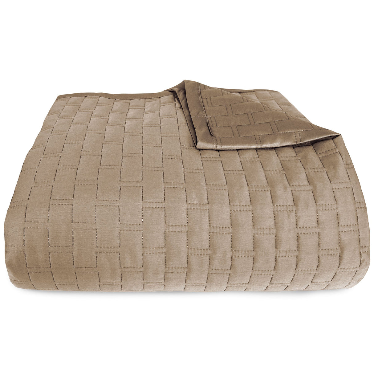 Bamboo Quilted Coverlet - 100% Viscose from Bamboo - Champagne by BedVoyage