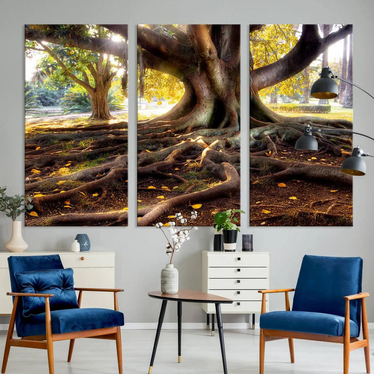 Banyan Tree Canvas Wall Art Print - Majestic Roots and