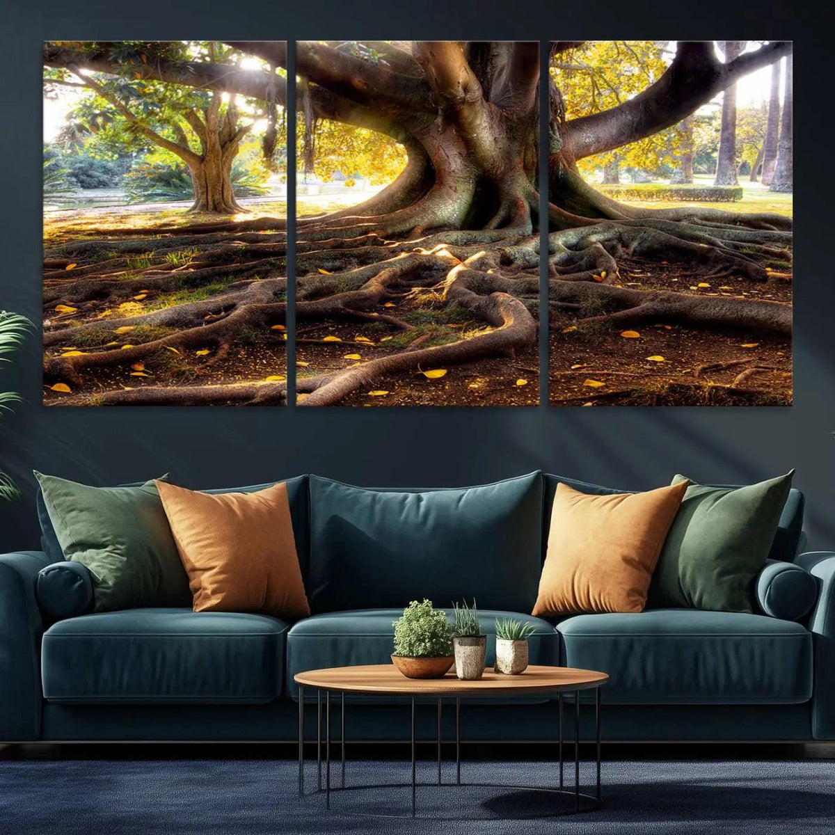 Banyan Tree Canvas Wall Art Print - Majestic Roots and