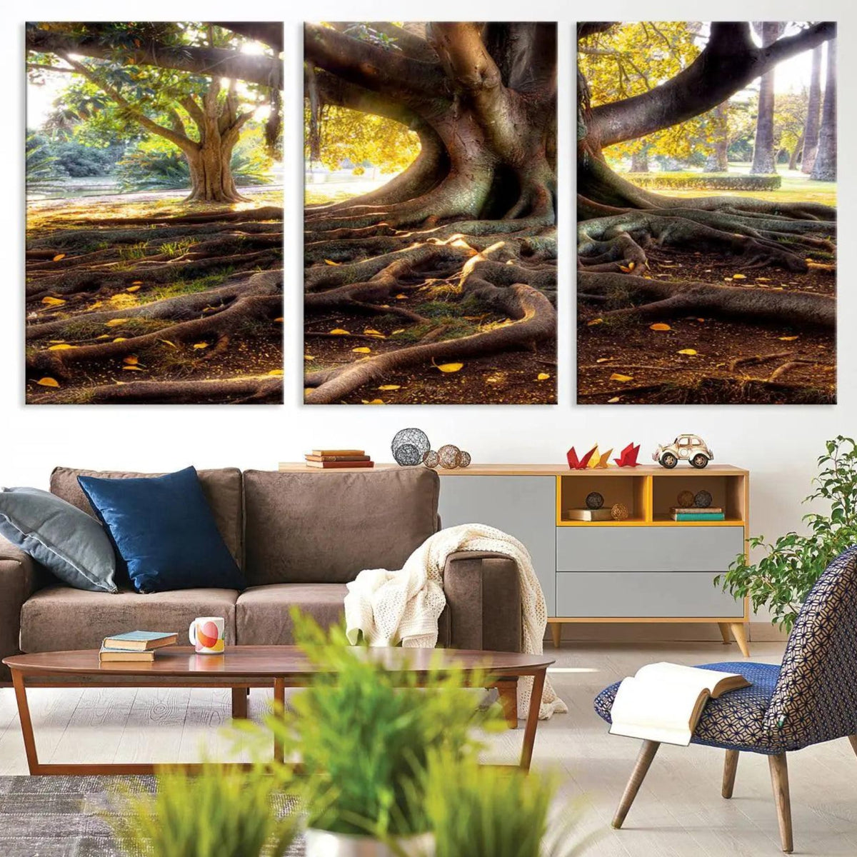 Banyan Tree Canvas Wall Art Print - Majestic Roots and