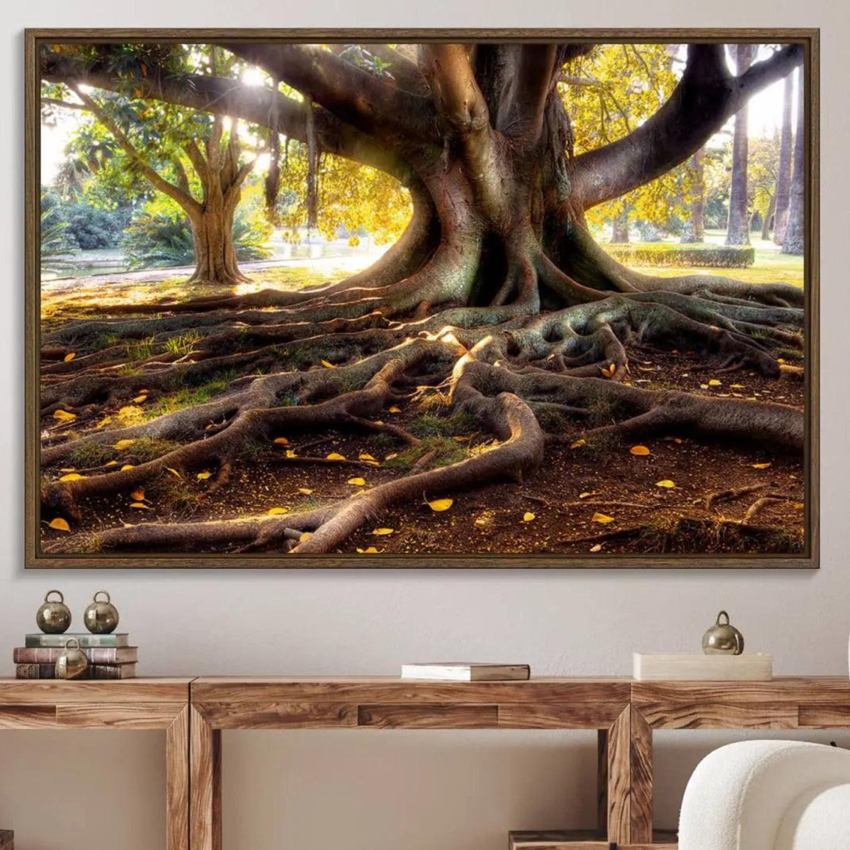 Banyan Tree Canvas Wall Art Print - Majestic Roots and