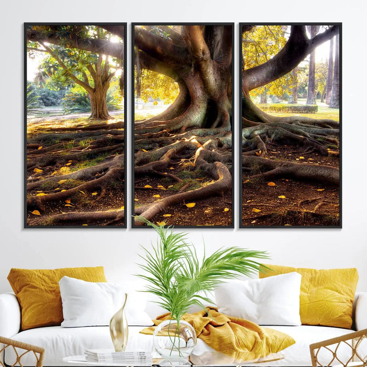 Banyan Tree Canvas Wall Art Print - Majestic Roots and
