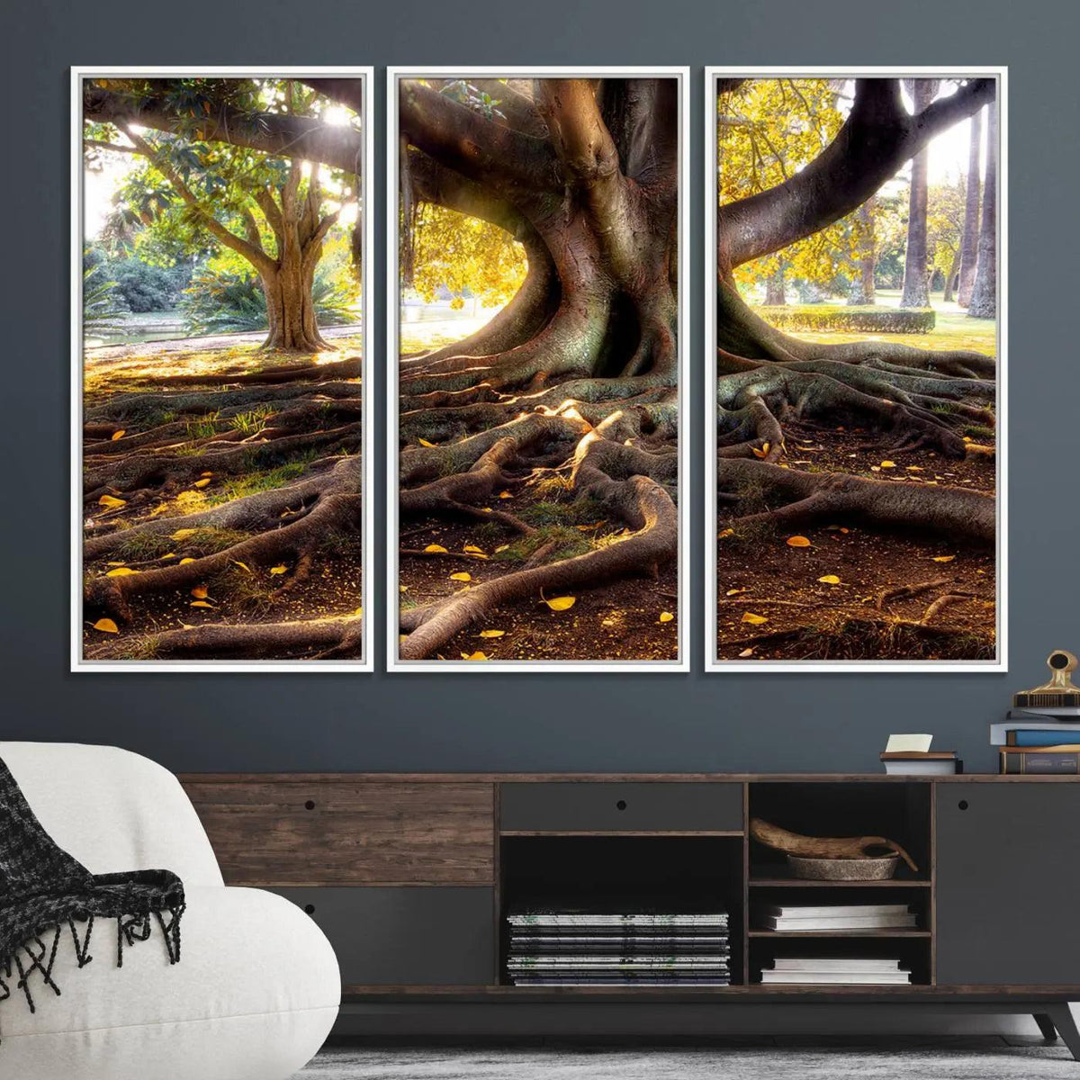 Banyan Tree Canvas Wall Art Print - Majestic Roots and