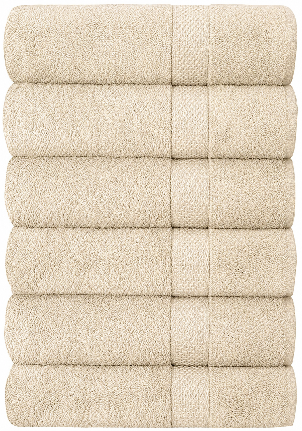 Set of 6 Hotel & Spa 100% Cotton Bath Towels 27x52 Inch