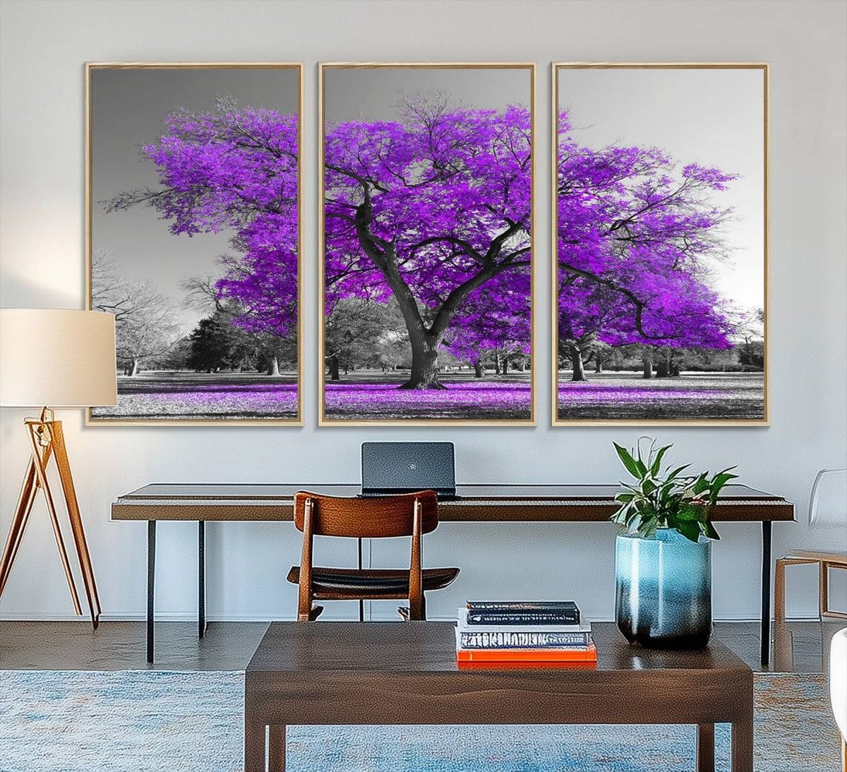 Big Purple Tree Wall Art Canvas Print
