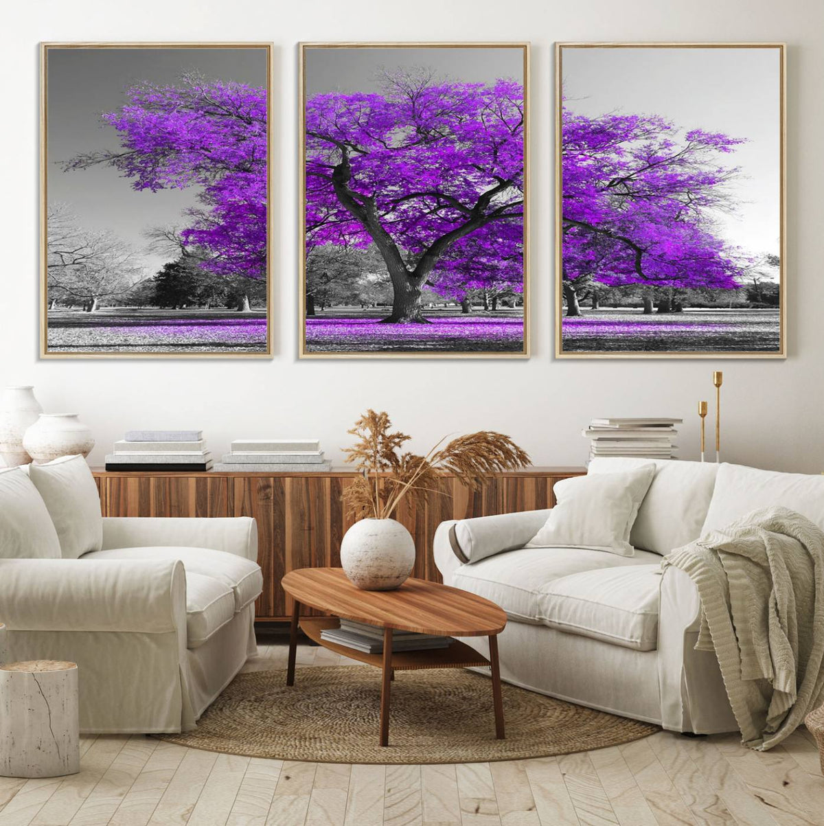 Big Purple Tree Wall Art Canvas Print