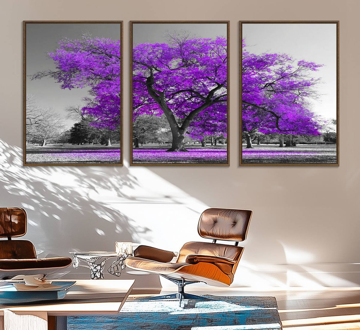 Big Purple Tree Wall Art Canvas Print