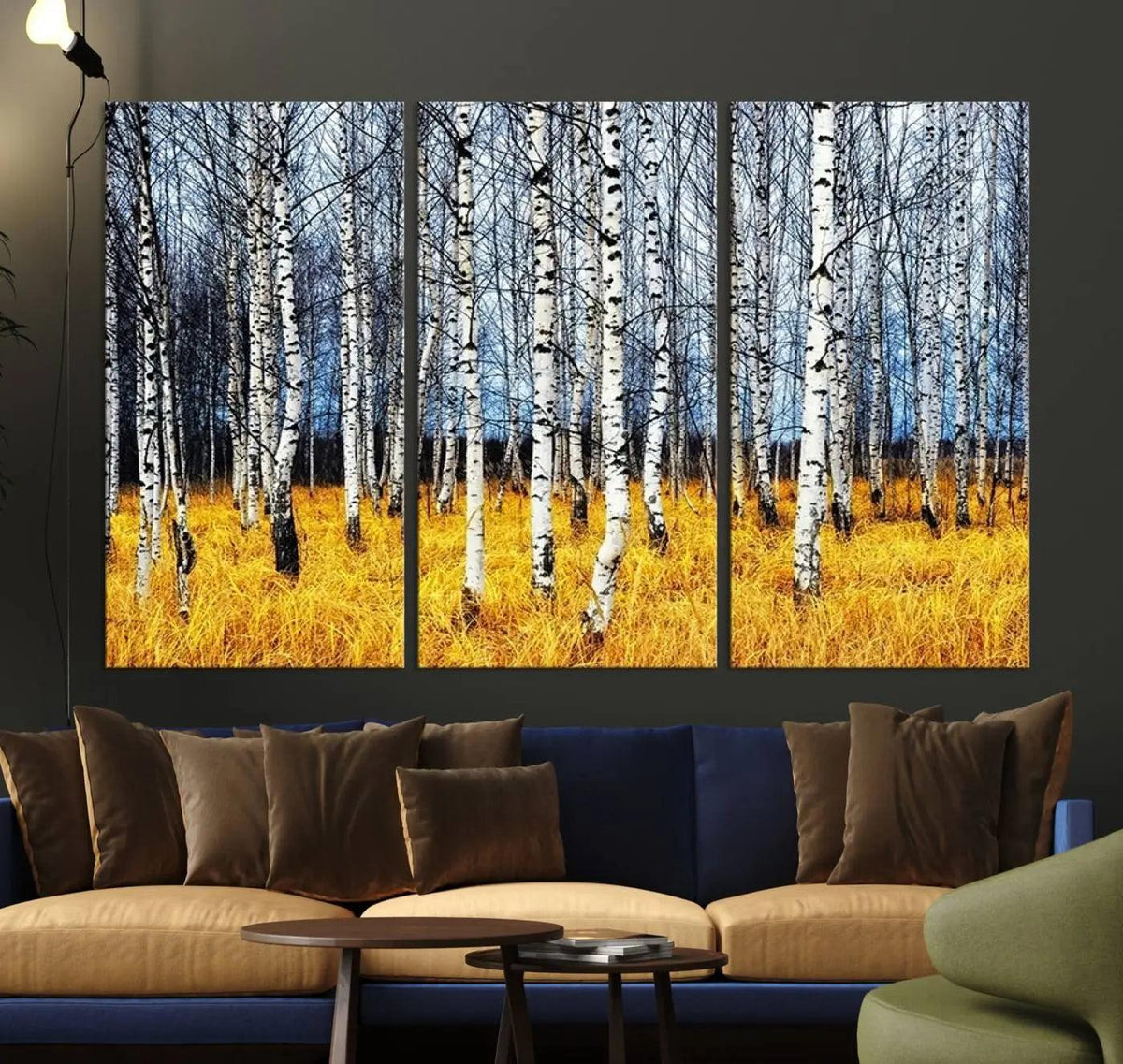 Birch Trees Wall Art Print, Wall Art Landscape Canvas Print