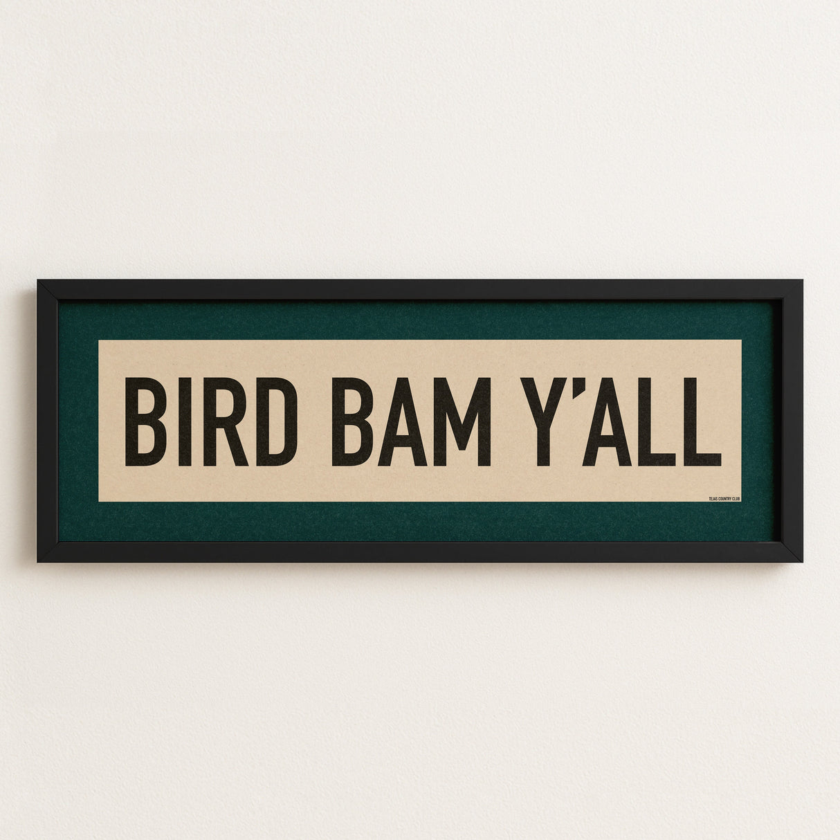 Framed Bird Bam Y'all Mahjong Art Scroll Sign