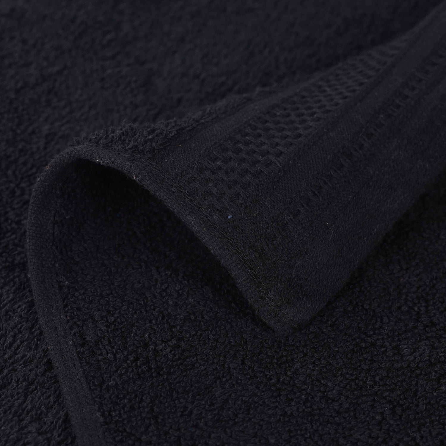 Honeycomb Textured Waffle Border Cotton Bath Towels, Set of 4 - Bath Towel by Superior Brand