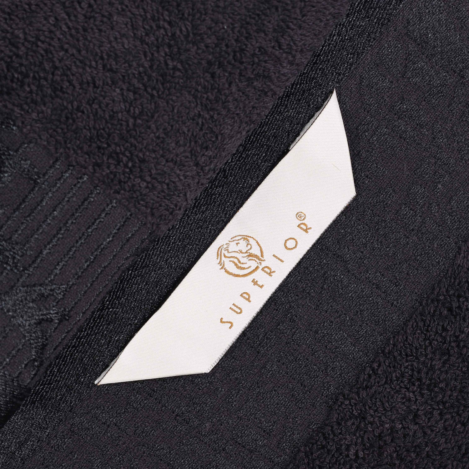 Cotton Floral Jacquard Border Bath Towel Set of 4 - Bath Towel by Superior Brand