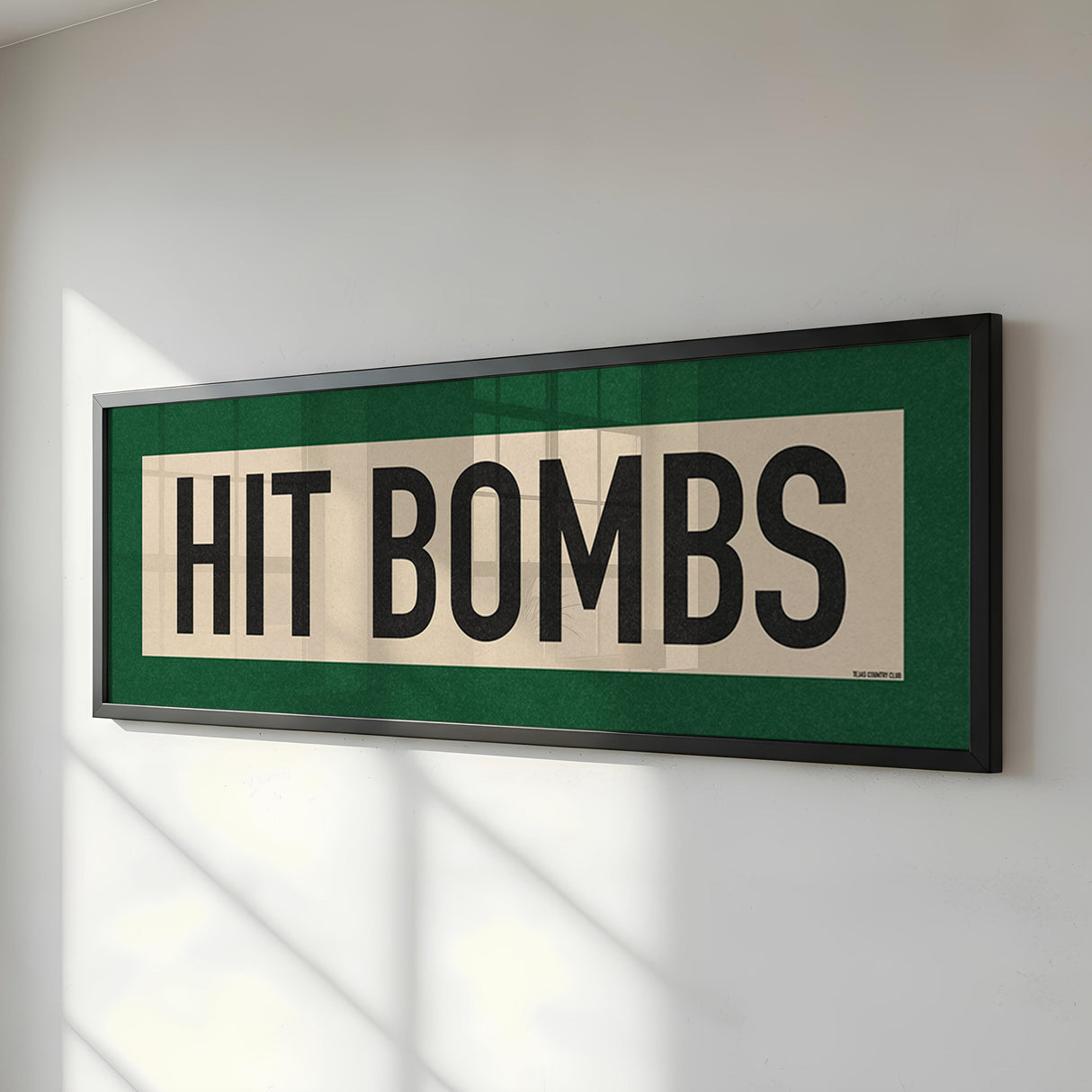 Framed Hit Bombs Golf Art Scroll Sign