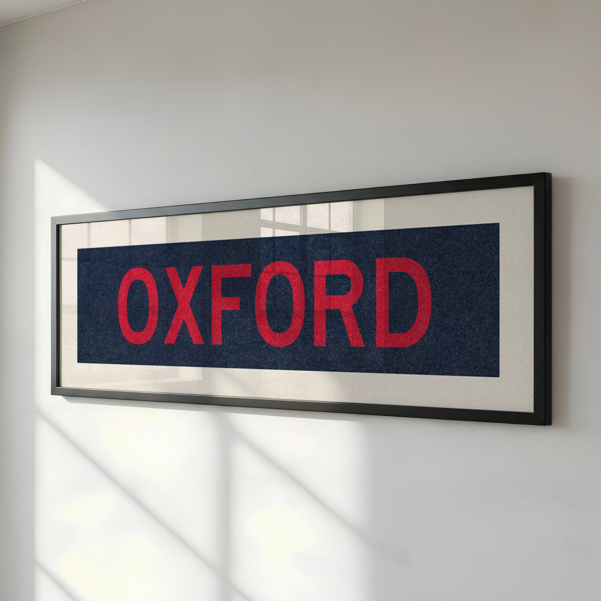 Framed Oxford Navy Bus Scroll