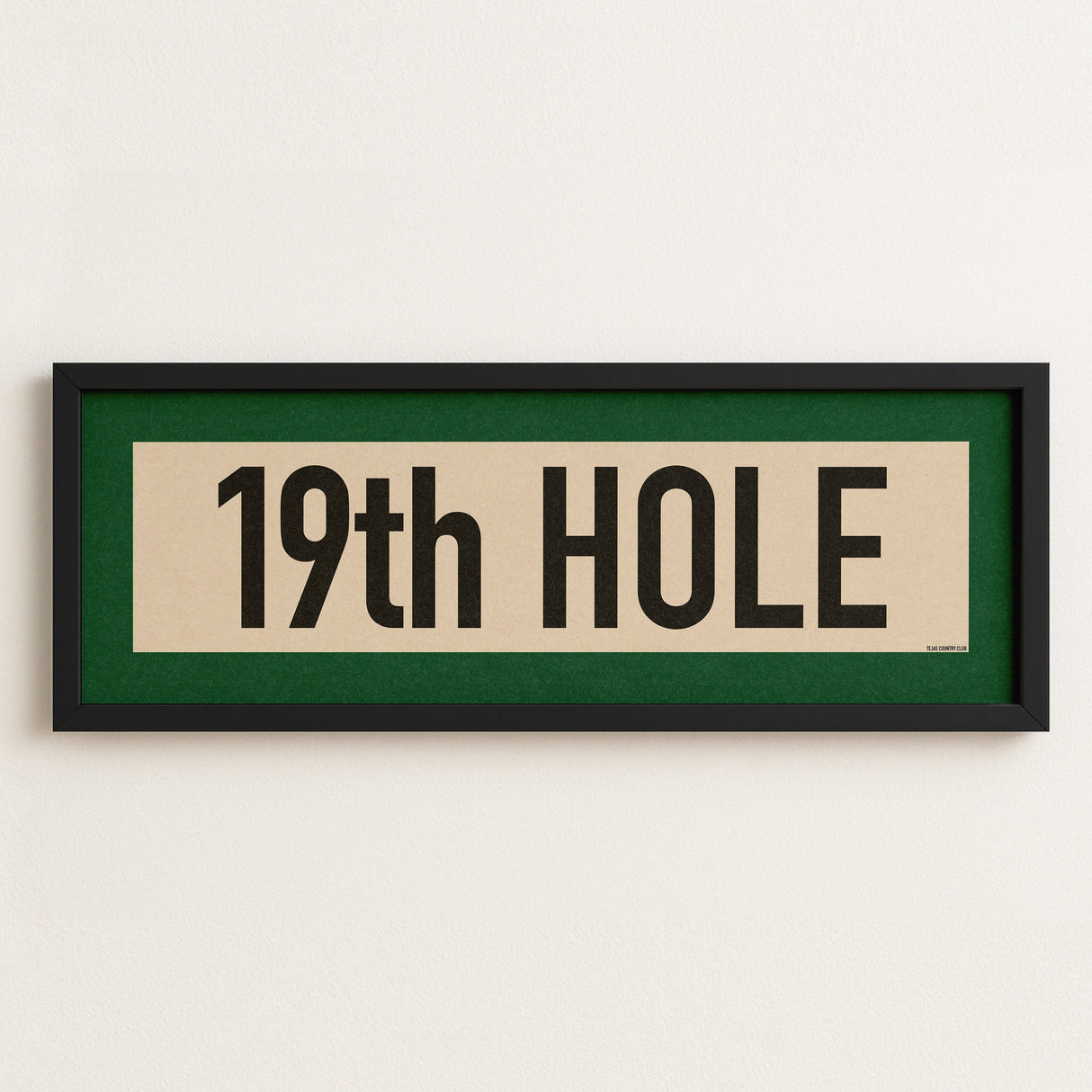 Framed 19th Hole Golf Art Scroll Print