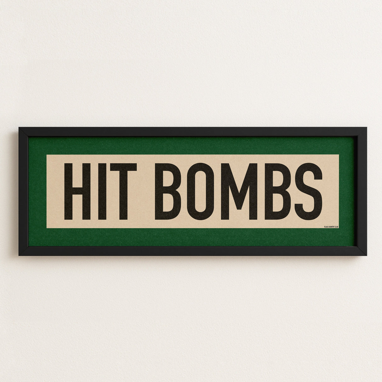 Framed Hit Bombs Golf Art Scroll Sign
