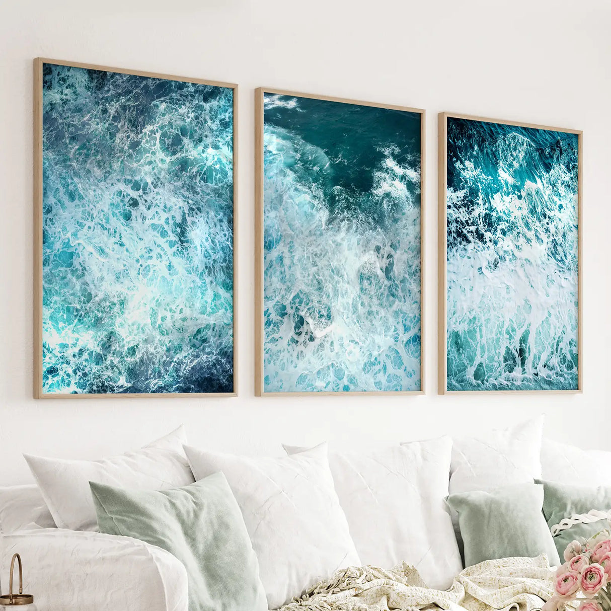 3-Piece-Blue-Minimalist-Ocean-Waves-Large-Wall-Decor-Wall-Art-Set