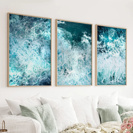 3-Piece-Blue-Minimalist-Ocean-Waves-Large-Wall-Decor-Wall-Art-Set