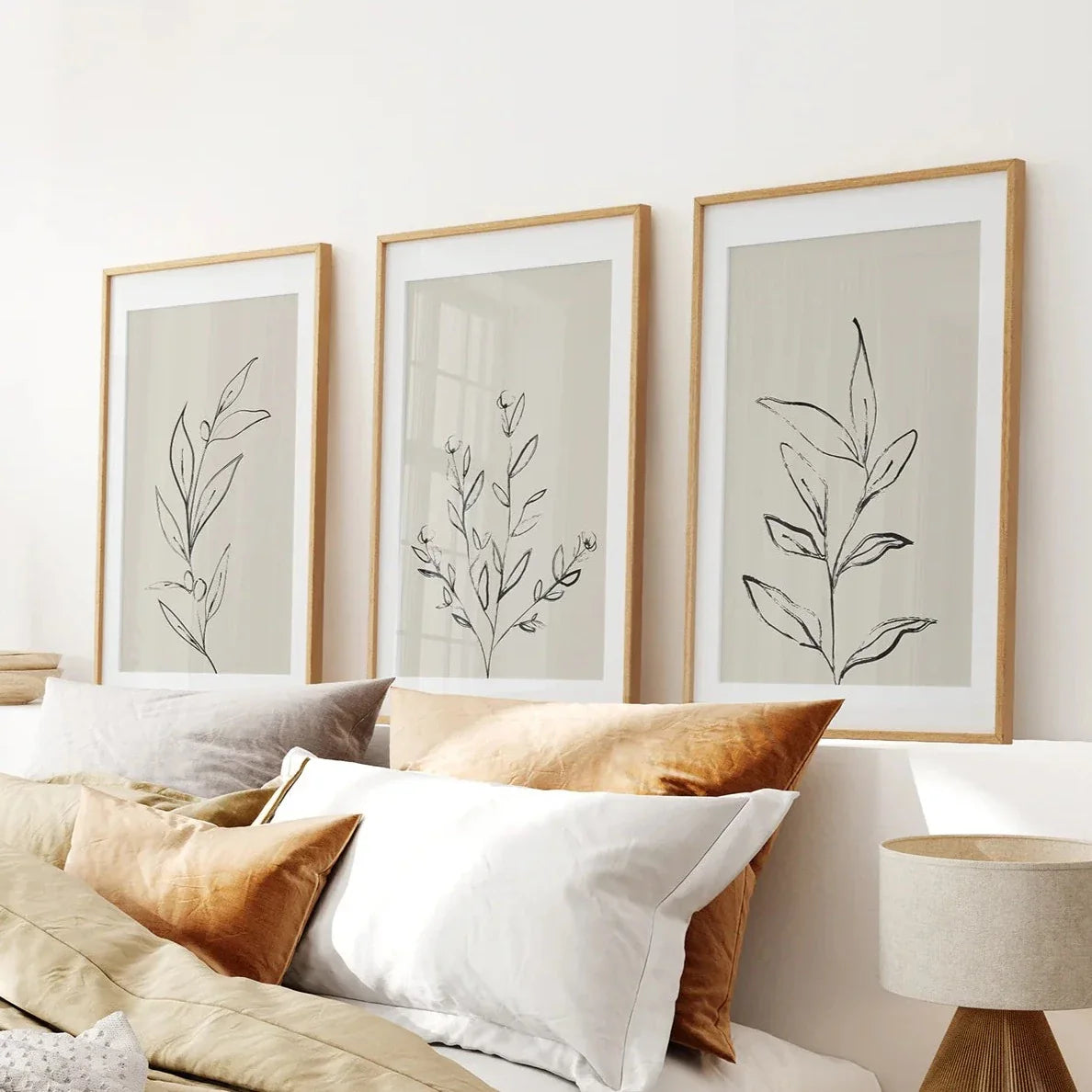 3-Piece-Contemporary-Art-Set-of-Posters.-One-Line-Drawing-Wall-Art-Set